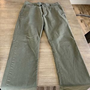 RVCA stretch military green stretch pants. Waist 29 and inseam is 27.
